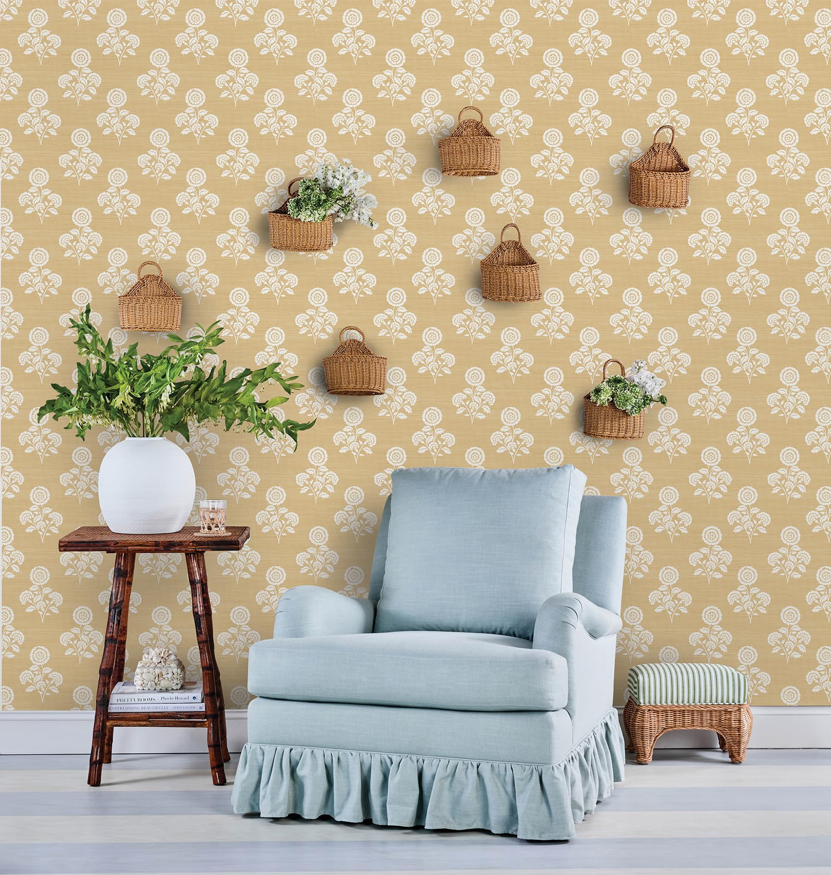 Flourish SSS6308 Papier peint autocollant imitation toile de jute
