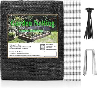 Bird Netting 65 x 7.5ft Deer Fence Netting, Chicken Netting, Reusable Extra Strong Plastic Garden Netting, Protect Plants ...