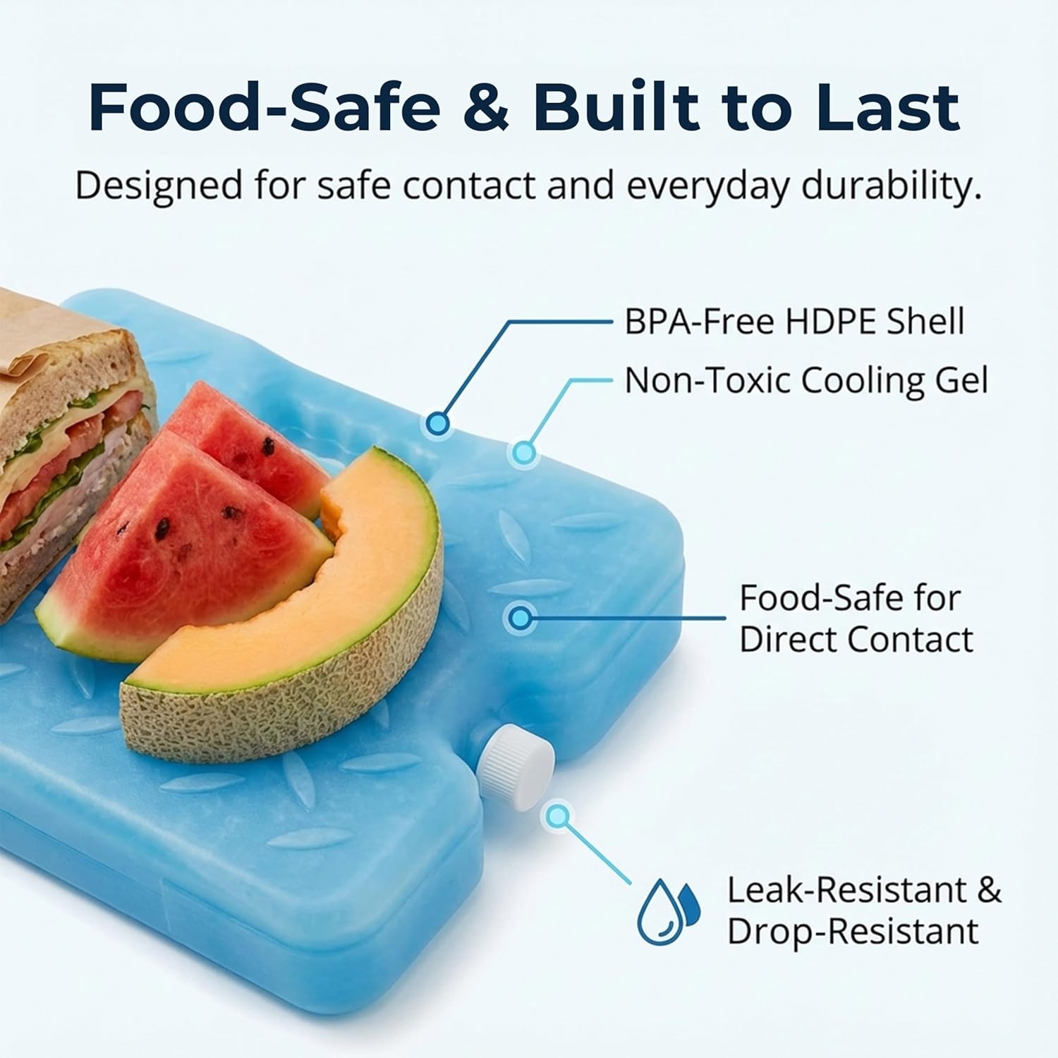 Kona Large Ice Pack for Coolers – 4 lb Reusable Refreezable Cooler Ice Pack, Long Lasting Blue Gel Pack for Camping, Travel, Lunch, Beach, Colder Than Ice -5°C