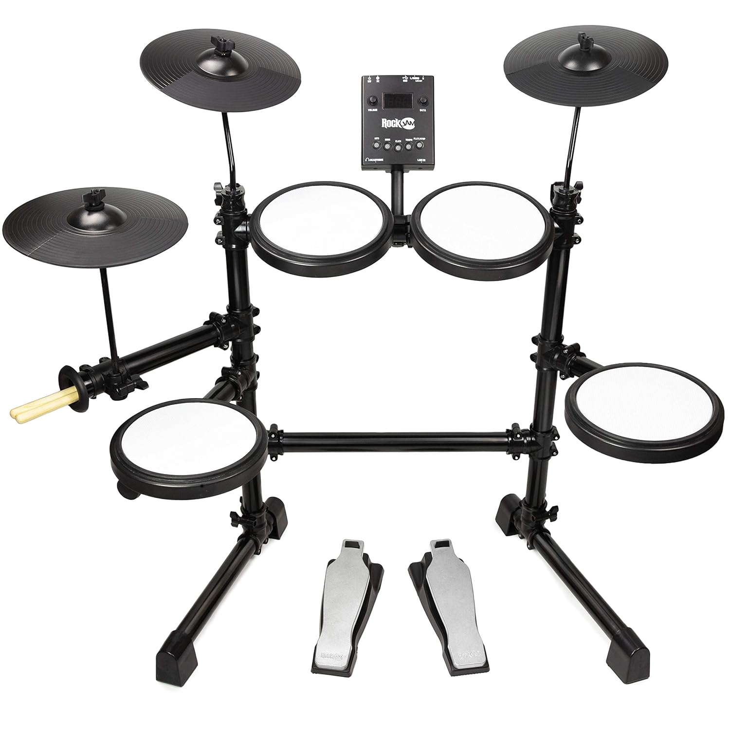 RockJam DDMESH500 Electric Mesh Head Drum Kit fully assembled