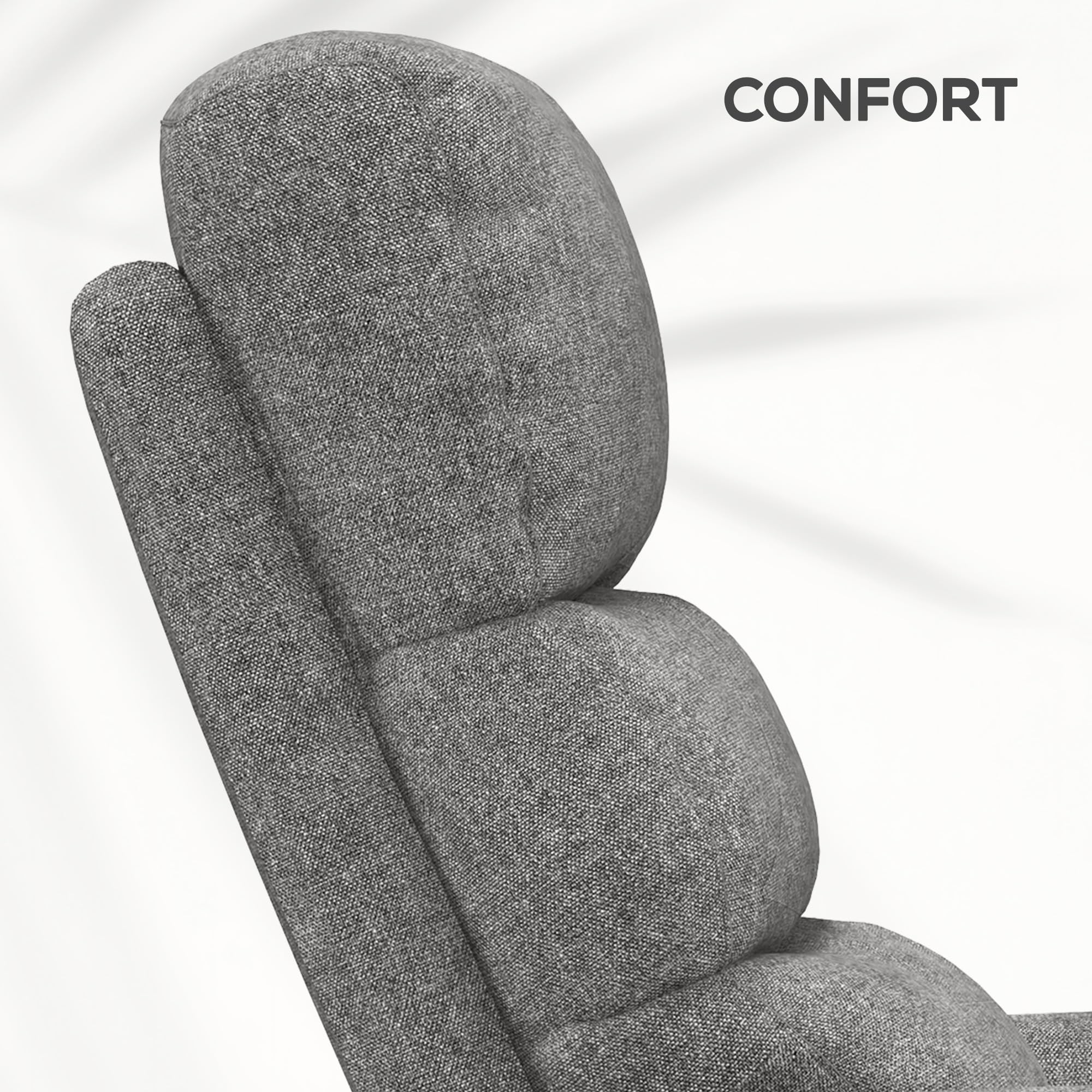 HOMCOM Fauteuil releveur électrique Fauteuil de Relaxation inclinable avec Repose-Pied, télécommande, Pochette, Tissu de Lin, Gris