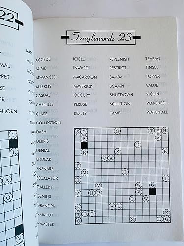 Miniatura 2 de Penny Press Tanglewords Word Search Buscar Buscar de la serie de coleccionistas de Dell (cajas de letterboxes) Problemas 247 y 248