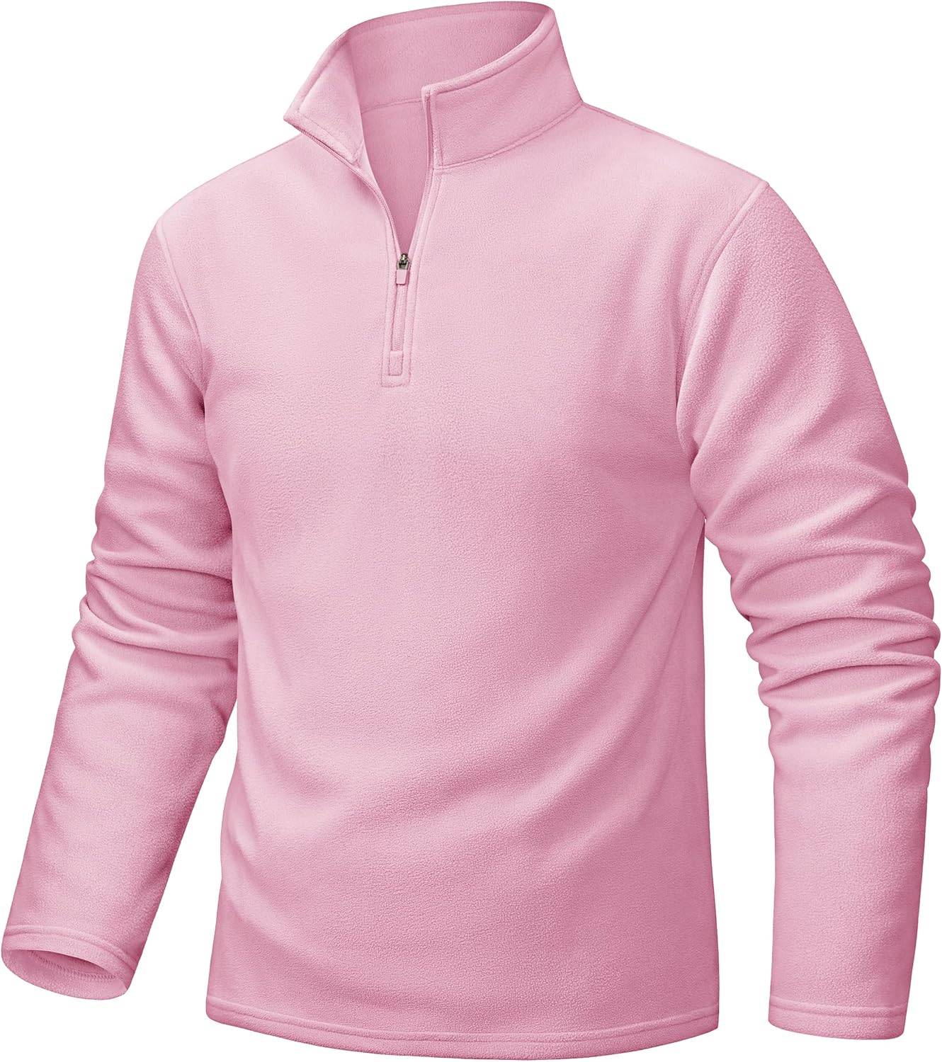 TACVASEN Mens Quarter Zip Pullover Fleece Jacket Long Sleeve Warm Coats Winter Casual Stand Collar Athletic Sweatshirts