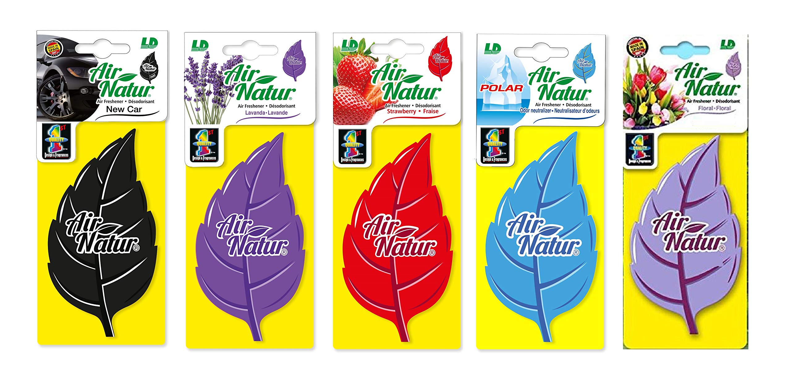 L&D Paper Floral Air Fragrances for Car (Lavender, Strawberry, Odour Neutraliser Polar)