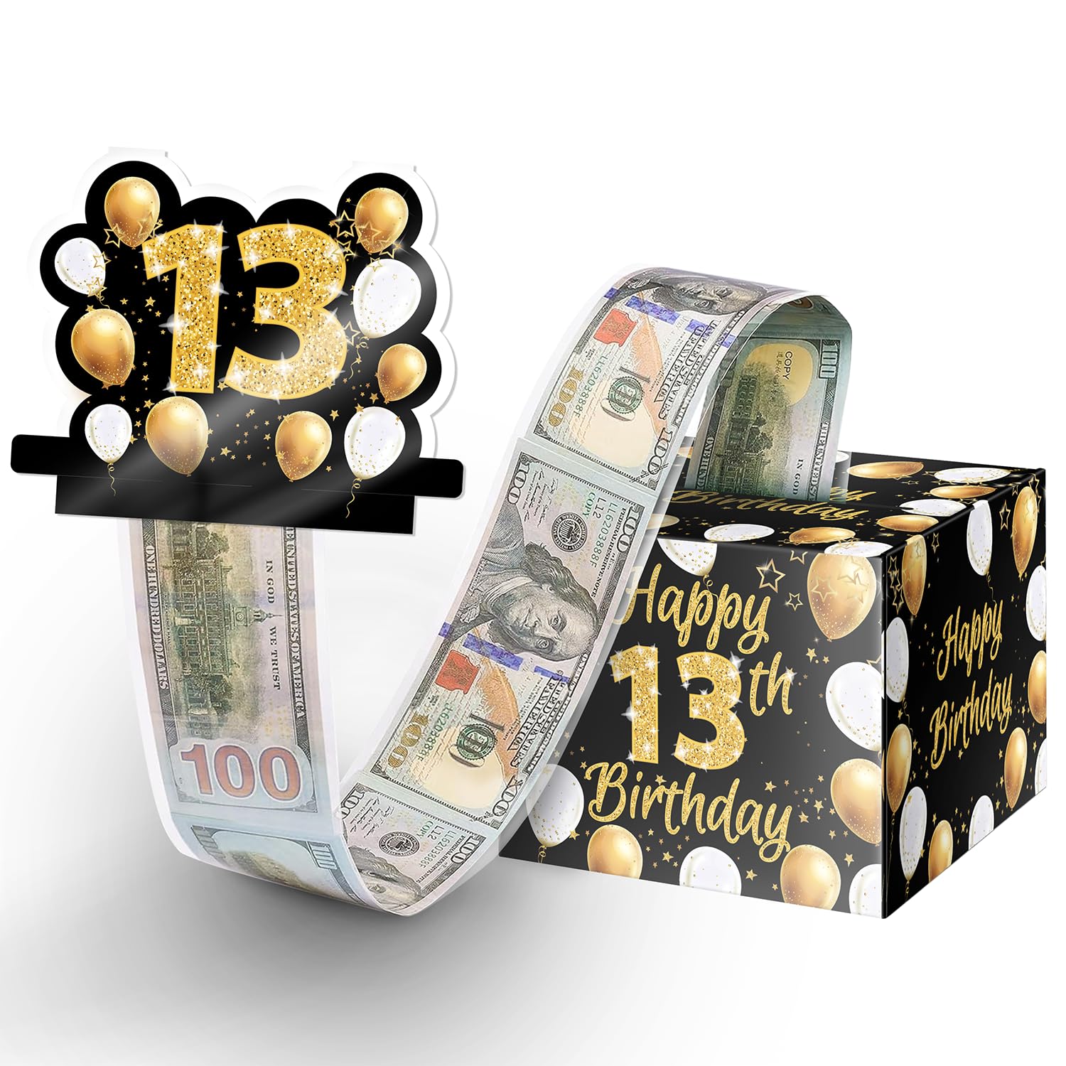 Linelglobal 11th Birthday Cash Gifts, Money Surprise Gift Box with Pull Out Card for Boys Girls