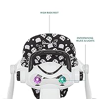 Vista 5 de 2-in-1 Charlie Baby Walker, Easy Convertible Baby Walker, Walk Behind, Height Adjustable, Speed Adjusting Wheels, 360-degree Rotating Seat, Black