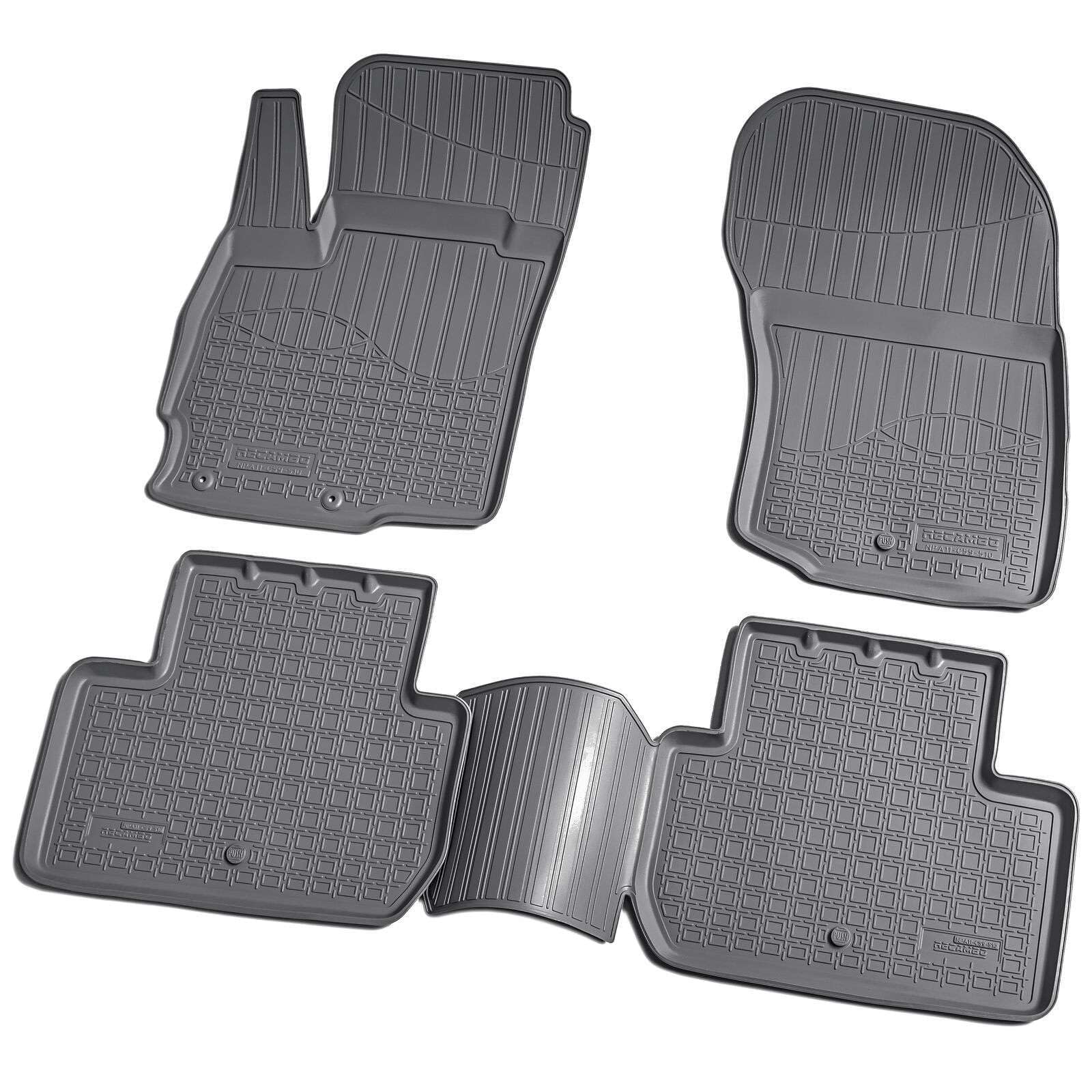 RECAMBO Gummimatten & Kofferraumwanne Set passend für Mitsubishi Outlander III, hoher Boden | BJ ab 2012> - 100% passgenaue Auto Fußmatten und Kofferraummatte aus hochwertigen rutschfesten TPE