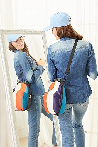 Miniatura 8 de Funda para gorras de béisbol, estuche duro de viaje, gorras, caja de almacenamiento, correa de hombro, mosquetón, se adapta a 6 sombreros