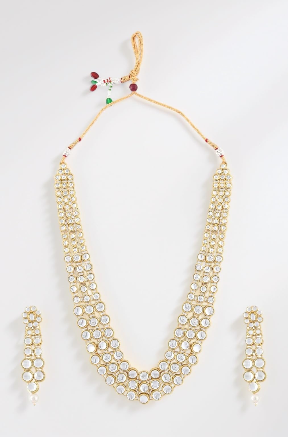 Women's Traditional Kundan Necklace Set (Gold) -ZPFK8671