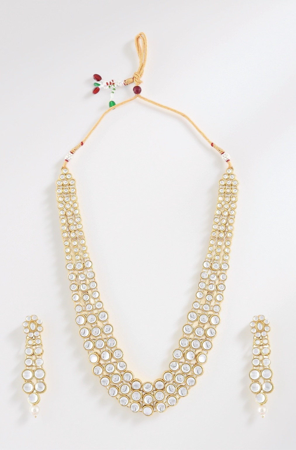 Women's Traditional Kundan Necklace Set (Gold) -ZPFK8671