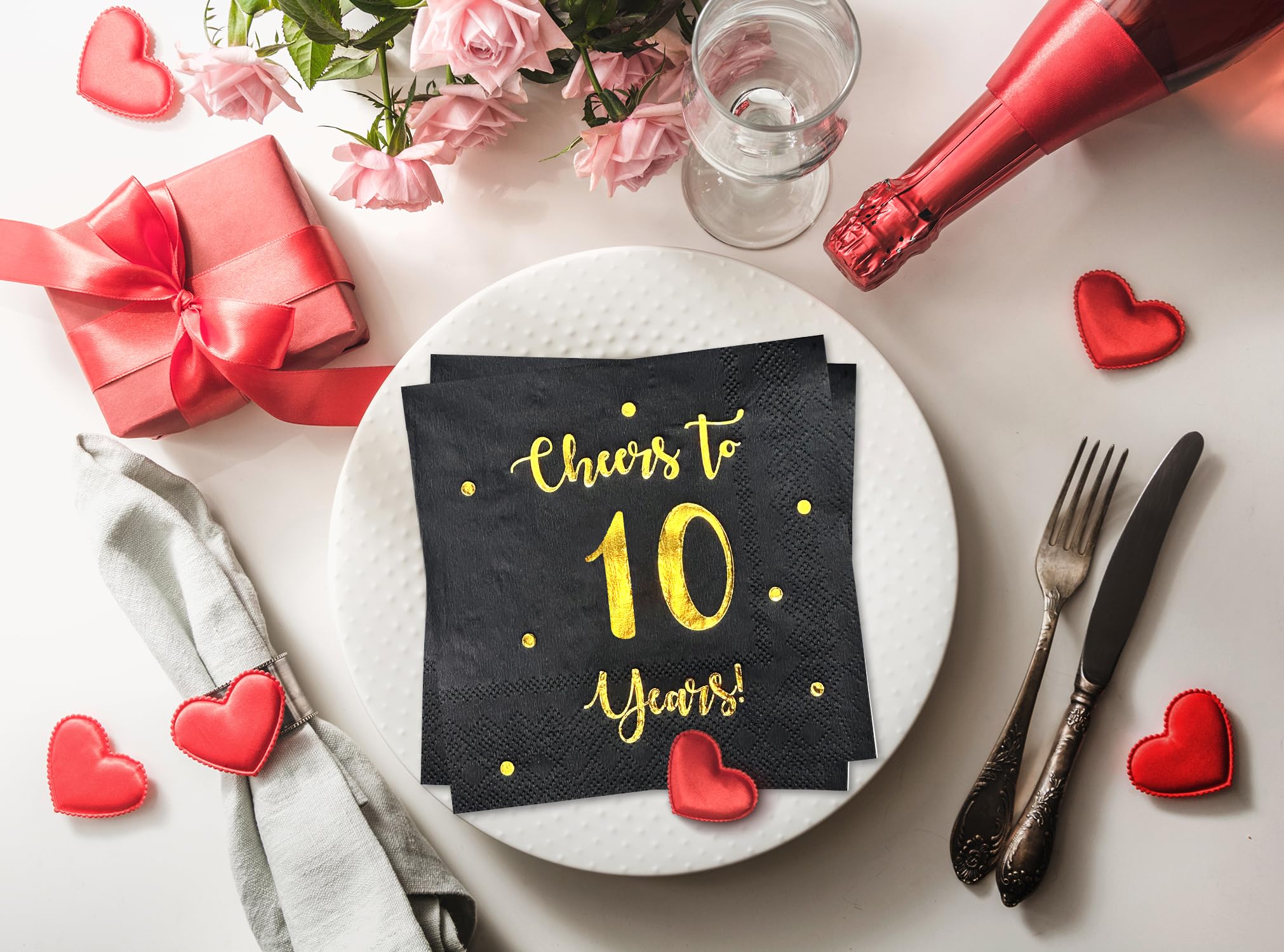 Tortenaufsatz "Hello 50" – Zum 50. Geburtstag Mit Schriftzug "Cheer To 50 Years" | 50,7 Cm