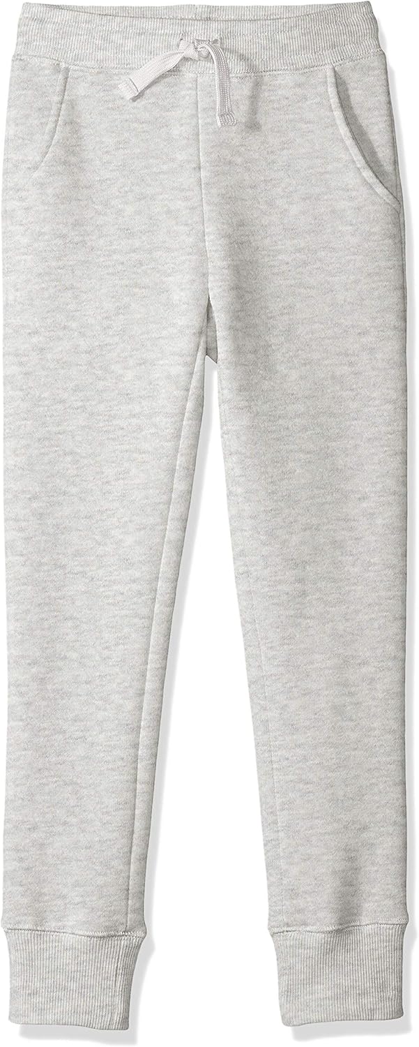 Amazon Essentials Girls and Toddlers' Sweatpants, Multipacks 1 Light Grey Heather 2T