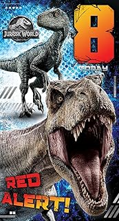 Jurassic World Age 8 Birthday Card