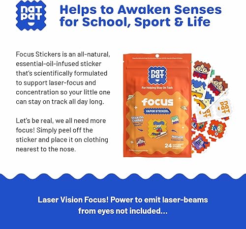 Miniatura 3 de NATPAT Focus Patch Focus Enhancing Stickers for Kids and Adults - Healthy Brain Supports for Attention, Focus, and Concentration - Chemical and Drug
