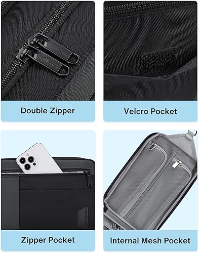 Miniatura 4 de BAGSMART Neceser transparente y bolsa de aseo para hombres con gancho para colgar, bolsa de aseo de viaje, bolsa de accesorios de viaje, resistente