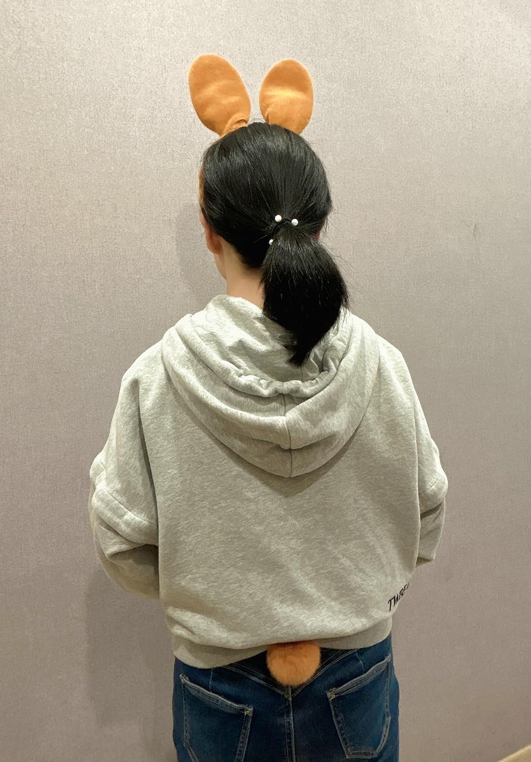 Olivemont Easter bunny ears headband for rabbit pretend play plush costume