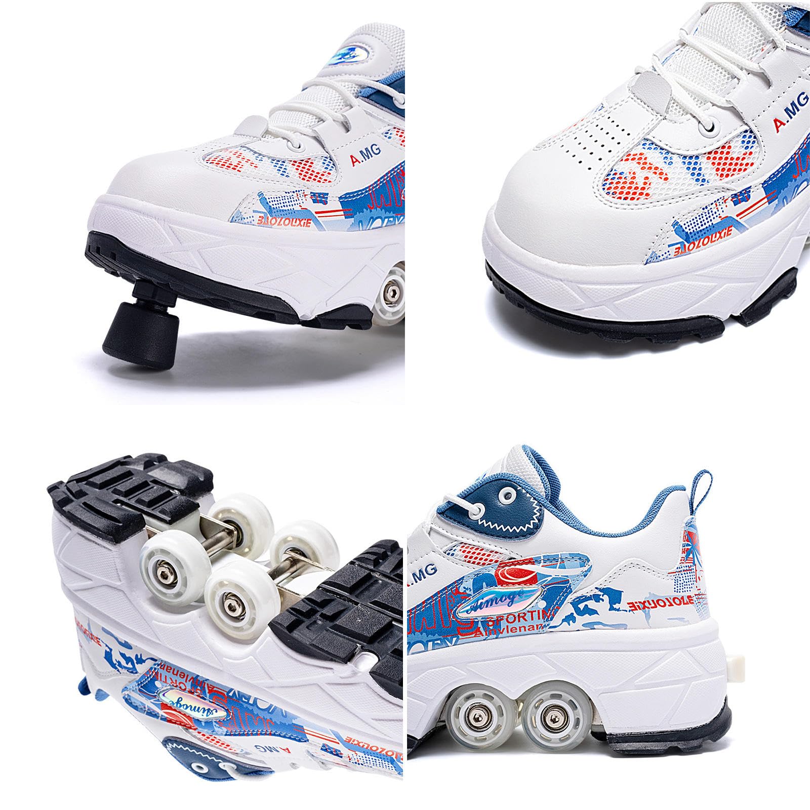Roller Skate Shoes Rollschuhe Schuhe Mit Rollen Skateboardschuhe,Inline-Skate, verstellbar Damen Schuhe mit Rollen für mädchen,B-37