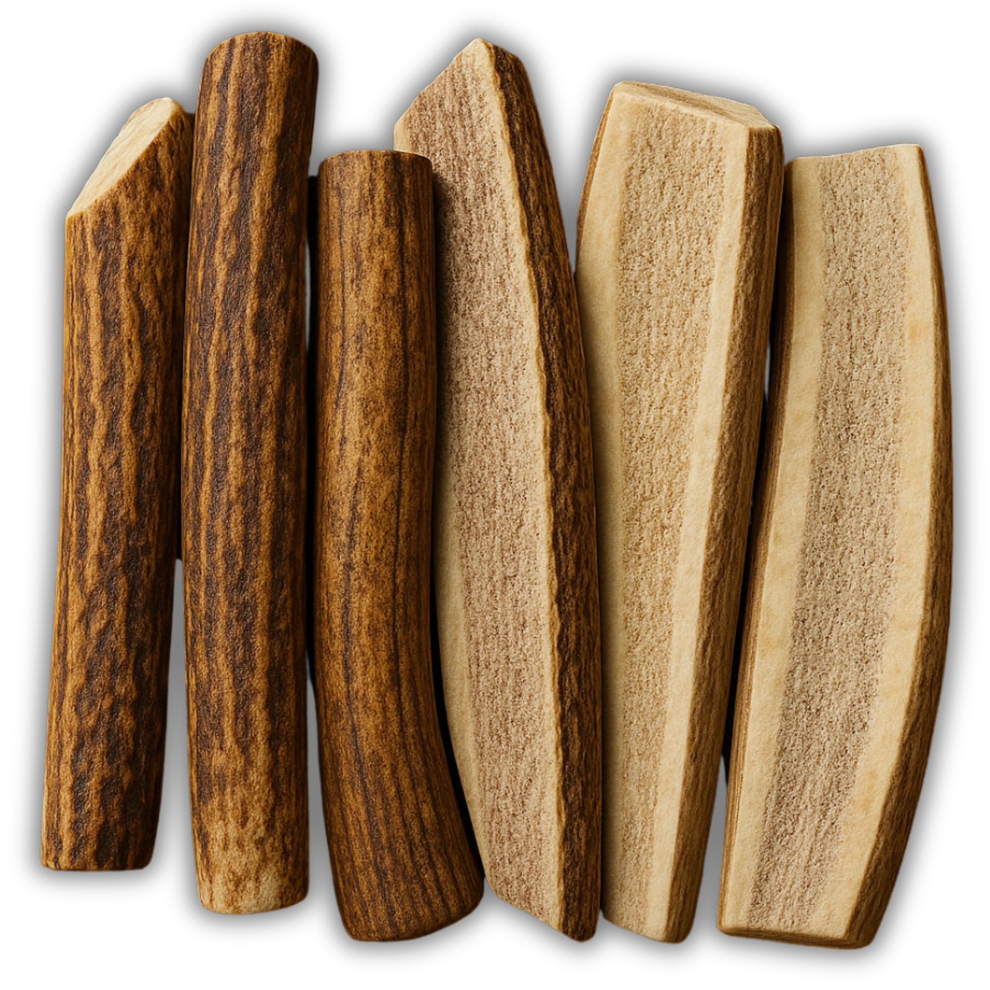 Grade A Split Red Deer Antlers for Dogs | (6 Medium Packs) | Naturally Spill Antler Horn | Chew Natural Dogs 5-6 Inches Long | for Smaller Chewers