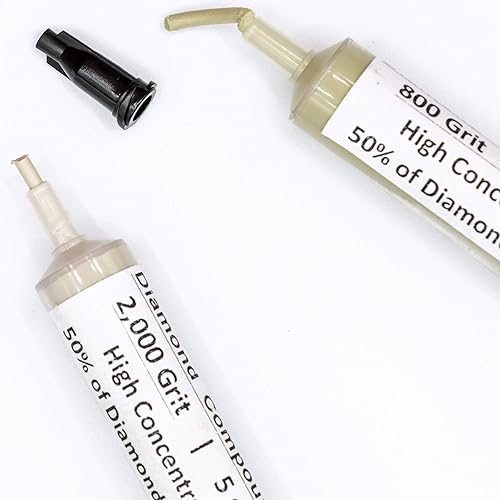 Miniatura 5 de TechDiamondTools Kit de 3 pasta de pulido de diamante compuesto de pulido de grano 800 1200 2000 pasta lapidaria para roca vidrio metal joyería
