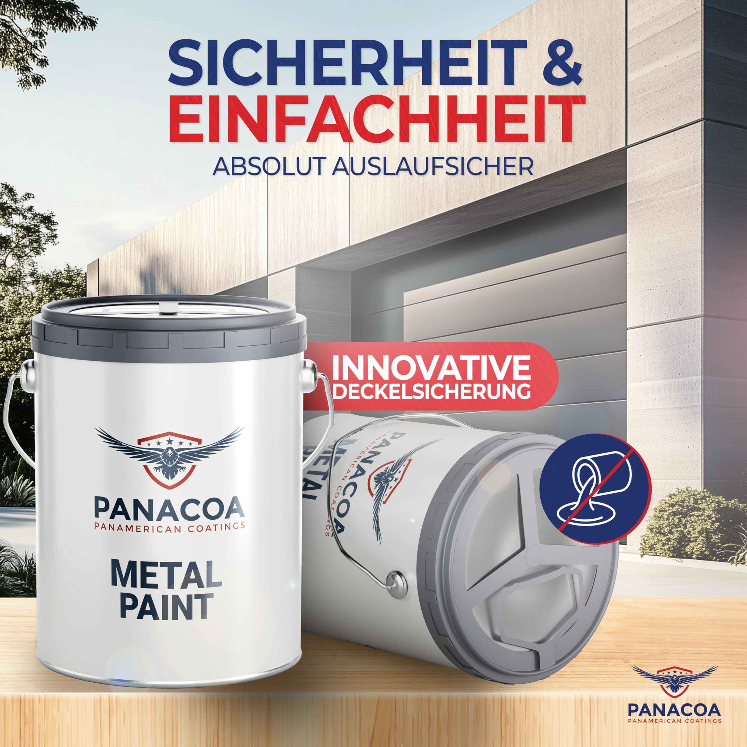 Metallschutzlack 3in1 Metalllack Metallfarbe Rostschutzfarbe l Braun 2,5L