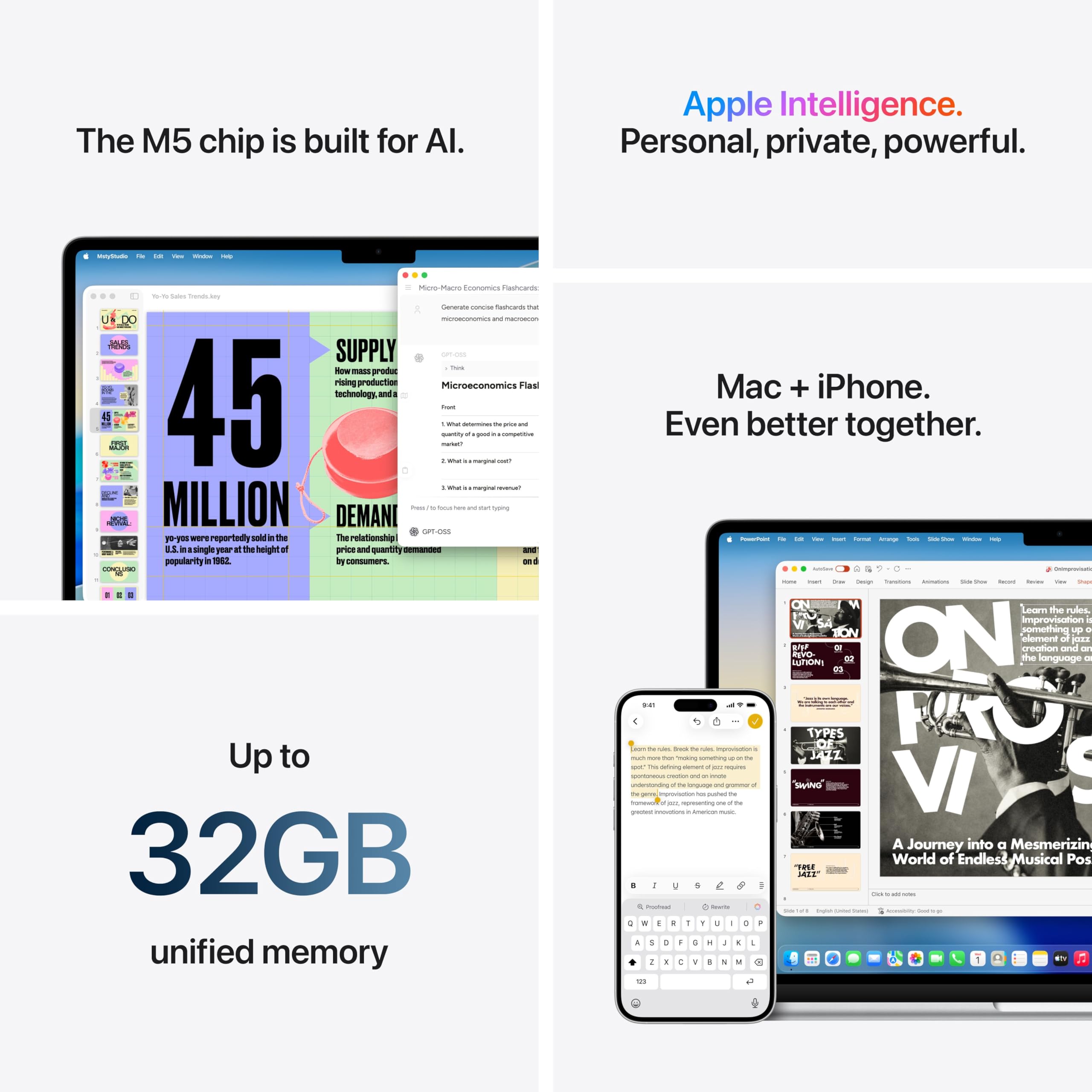 Apple MacBook Air 15-inch Laptop with M5 chip: Built for AI, 15.3-inch Liquid Retina Display, 16GB Unified Memory, 512GB SSD, 12MP Center Stage, Touch ID, Wi-Fi 7; Midnight — view 5