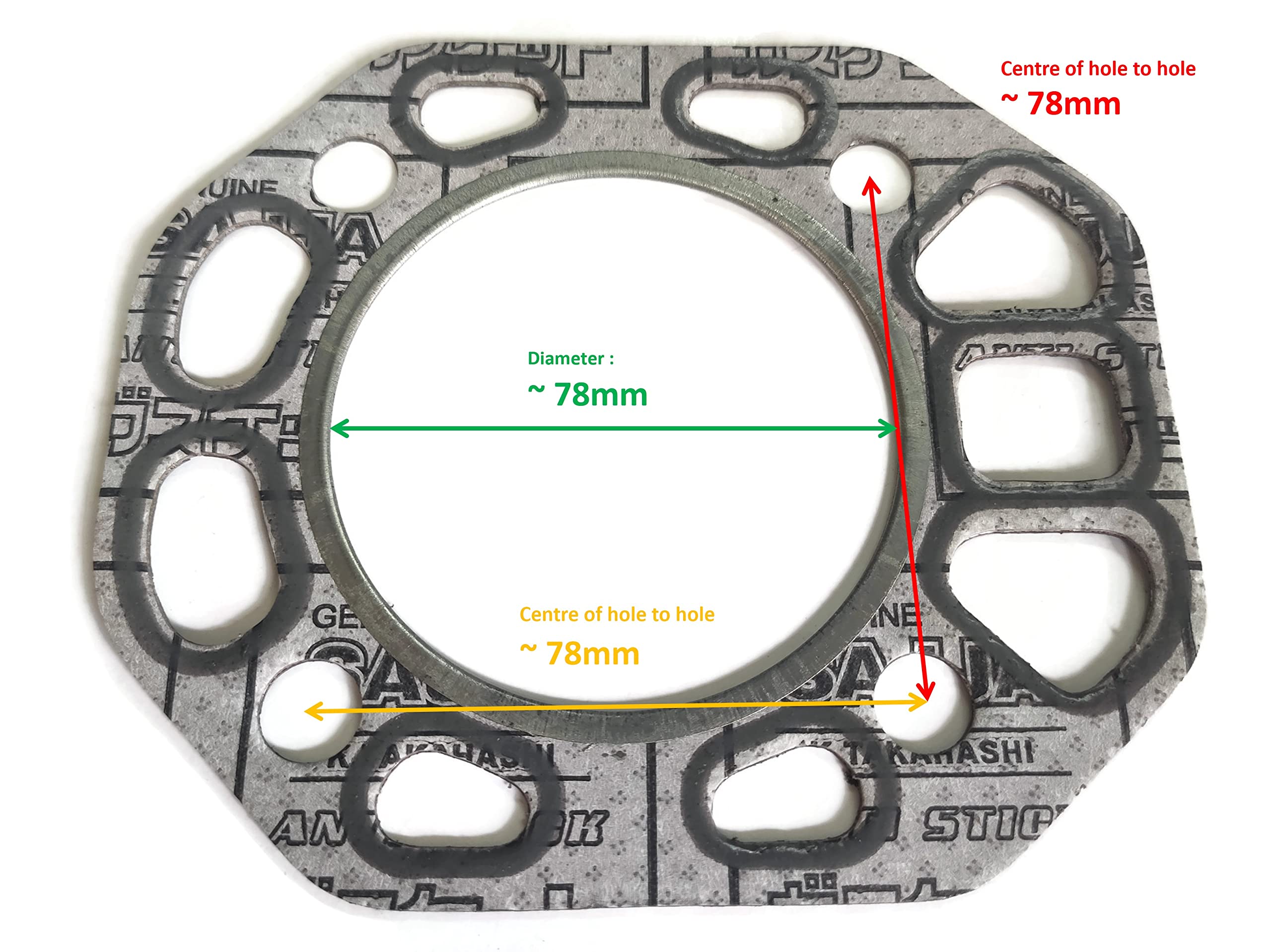 Uszczelka głowicy cylindra 104200-01330 do Yanmar TS60 TS 60 75 mm cylindrowy silnik wysokoprężny chłodzony wodą