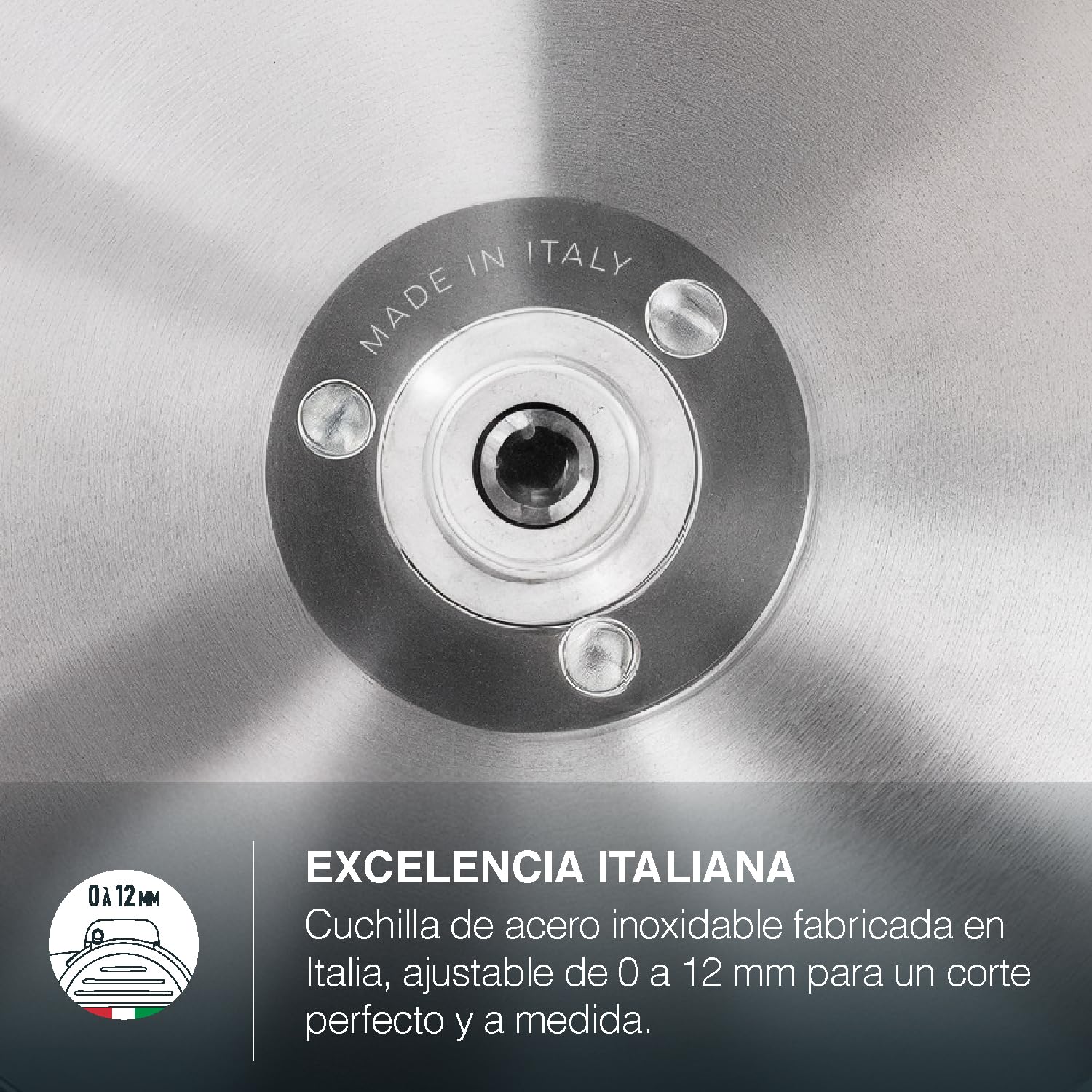 Cortafiambres eléctrico profesional MSX252 de H.Koenig - Cuchilla de 25 cm, corte ajustable 0-12 mm, afilador integrado, gran superficie de corte, 282 rpm – Negro