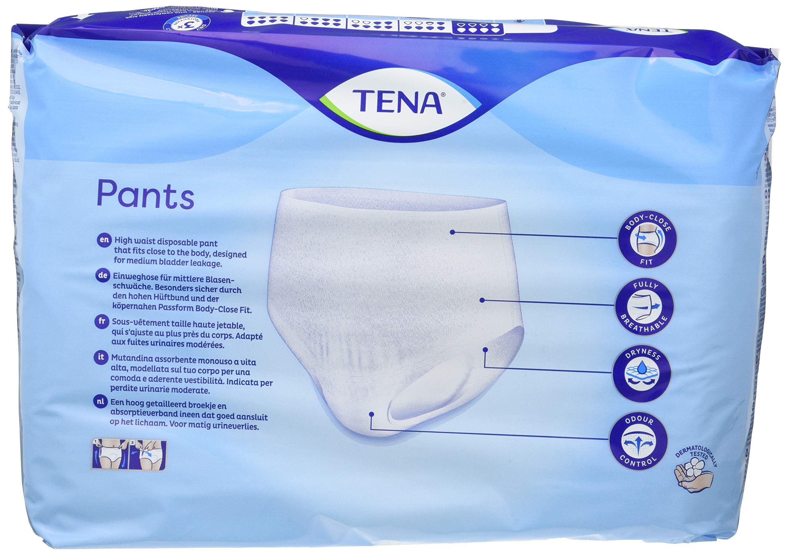 Zestaw 4 spodenek Tena Discreet Medium X 12 75/100 dla dorosłych, absorbuje higienę Intima Femine