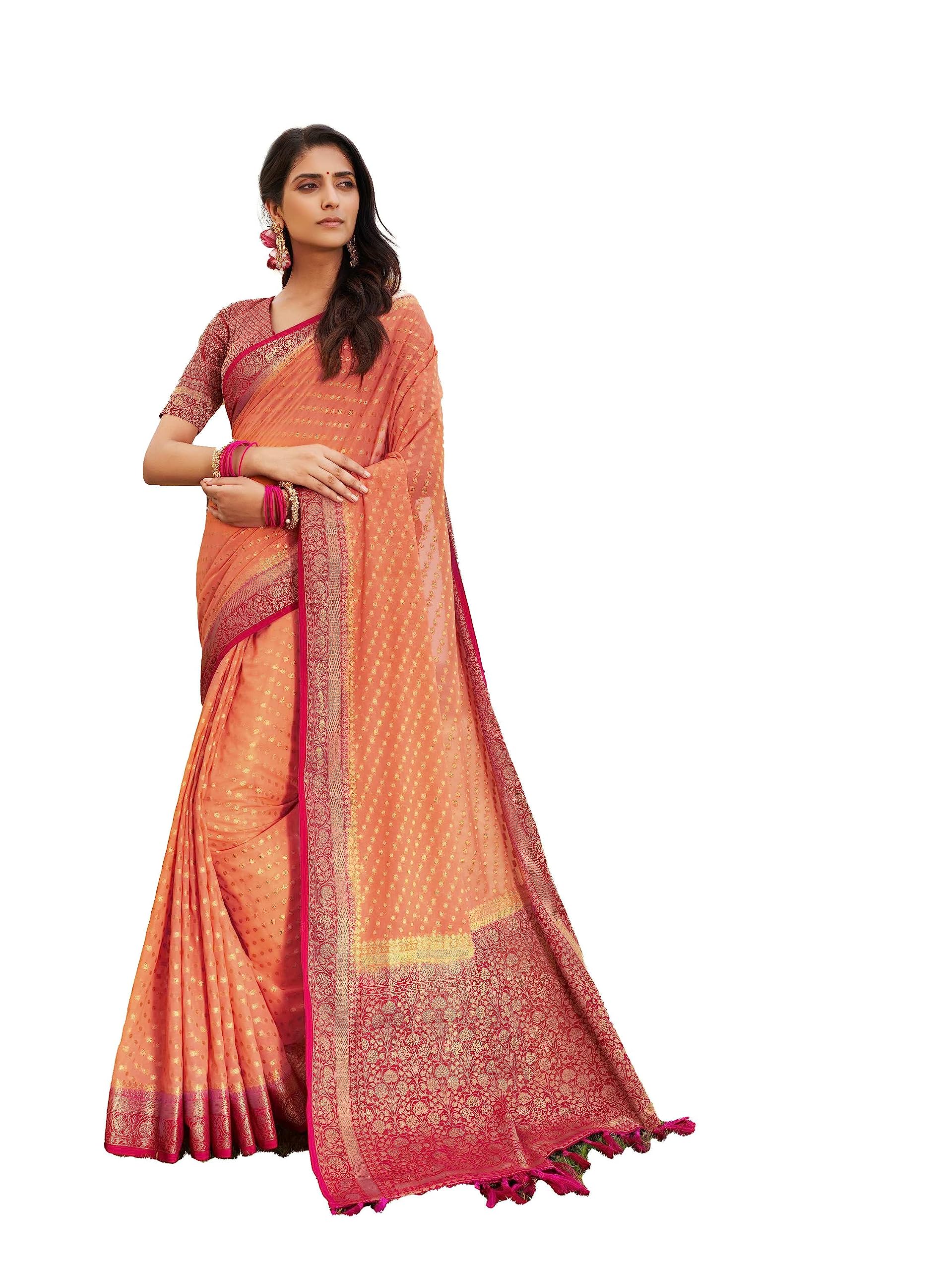 Vardha Banarasi Georgette Saree
