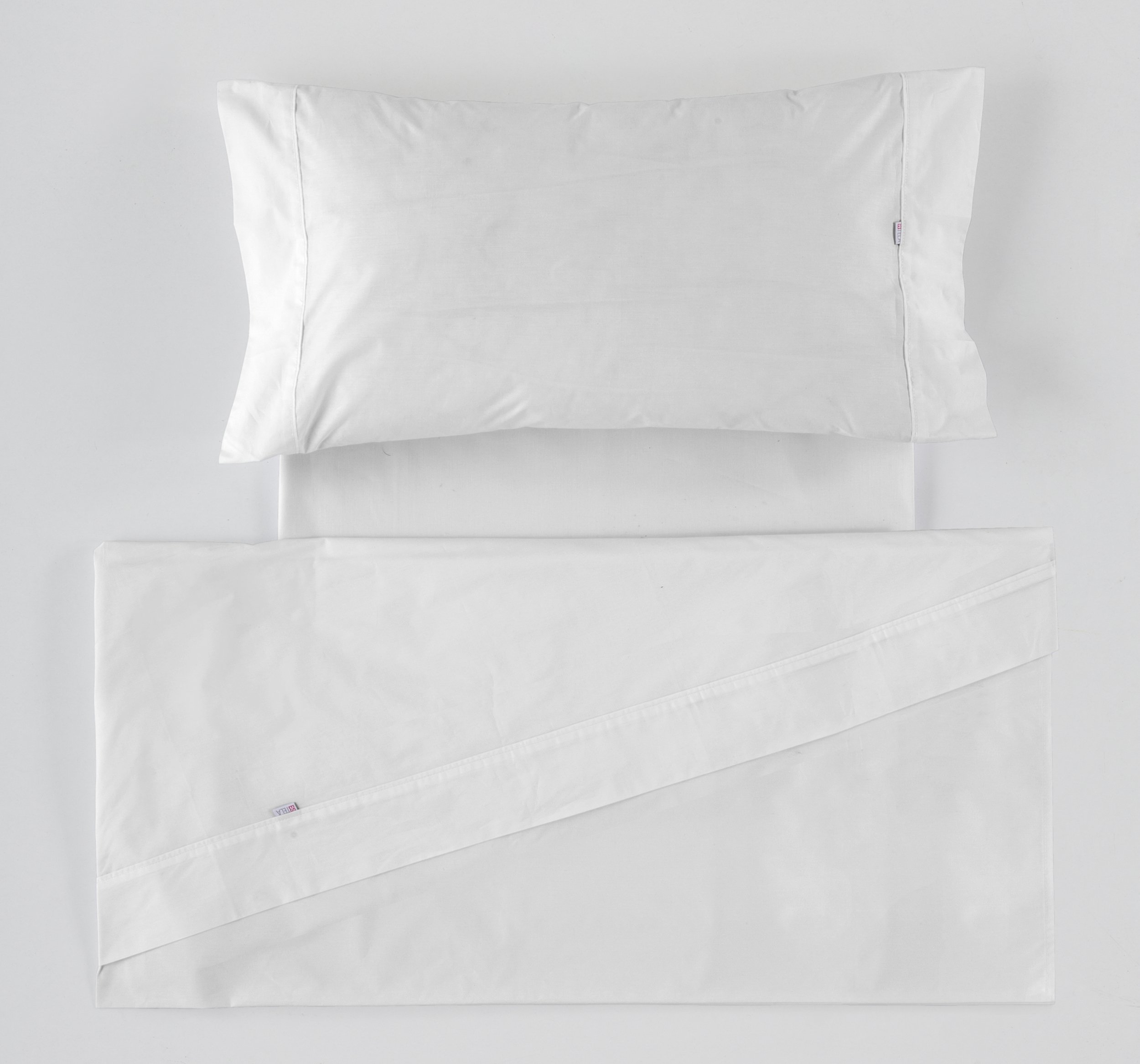 Juego de sábanas color blanco Cama de 200 (4 piezas) - 100% algodón - 200 hilos