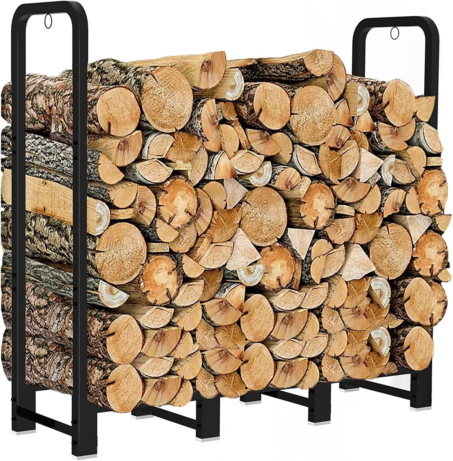 Firewood Rack Stand Wood Fire Rack, Suitable for Outdoor Patio ...