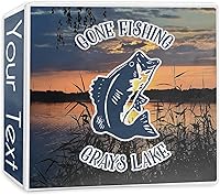 Vista 9 de Carpeta personalizada de 3 anillas Gone Fishing - 1 pulgada