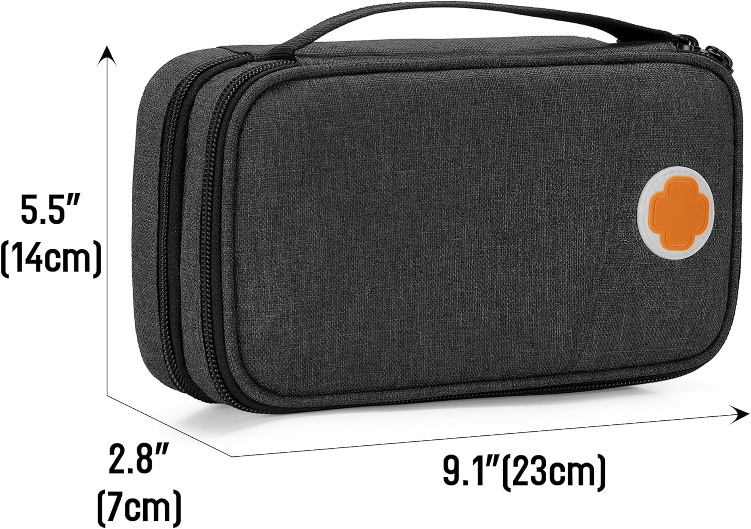 CURMIO Insulin Cooler Travel Case, Double Layer Diabetic Supplies Storage Bag with Detachable Pouches for Insulin Pens, Patented Design : Health & Household