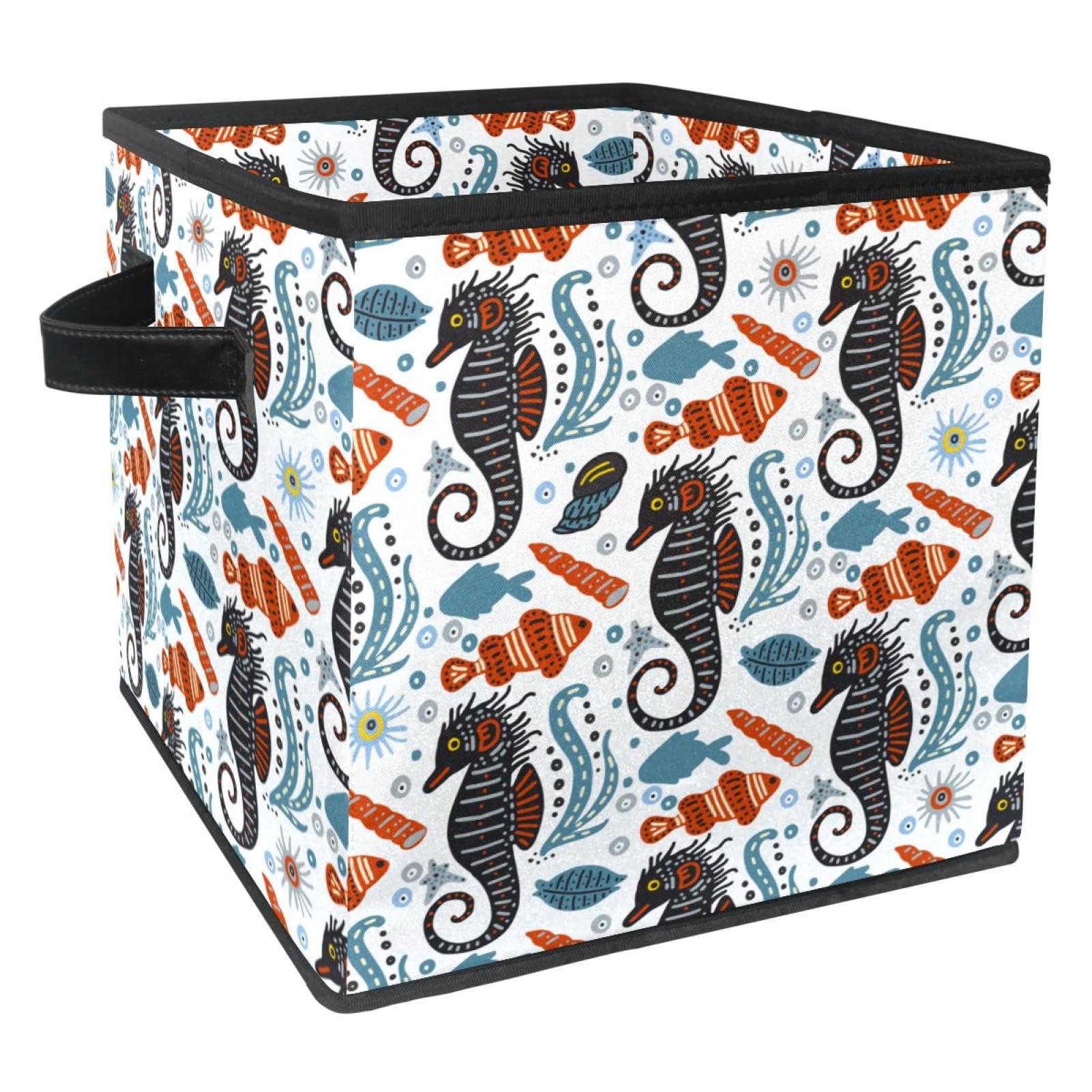 Boîte de rangement tissu pour jouets et vêtements au design marin de chambre