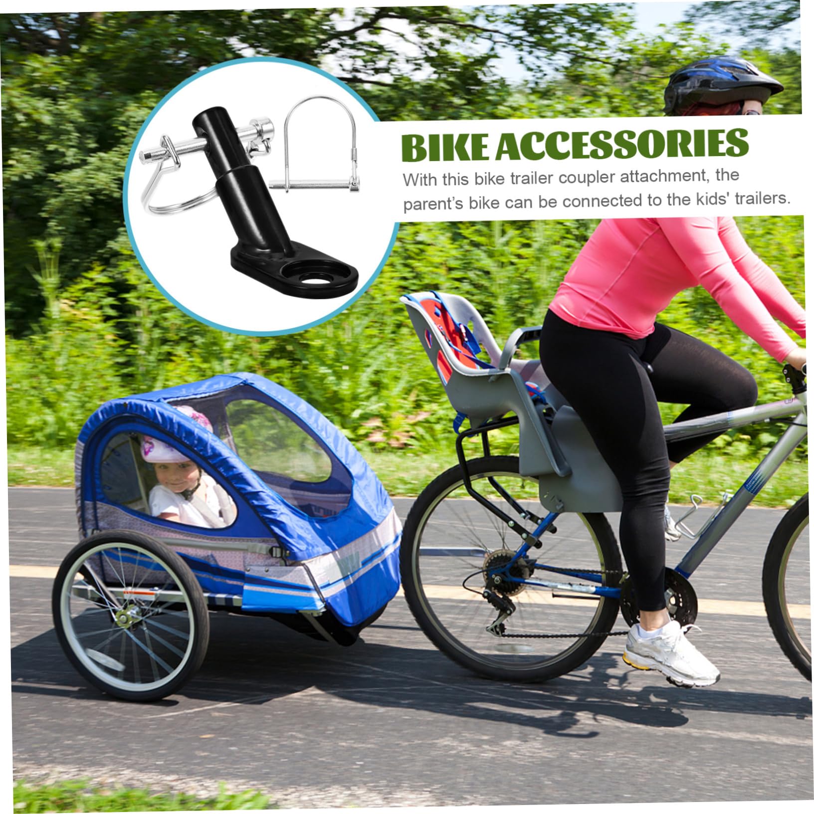 BESPORTBLE Fahrradanhänger Zubehör Sitz Zubehör Für Elektromobile Fahrradträger Hinten Hundefahrrad Fahrräder Fahrradanhänger Kupplung Ster Fahrradanhänger Für Fahrradhalter Schwarzes
