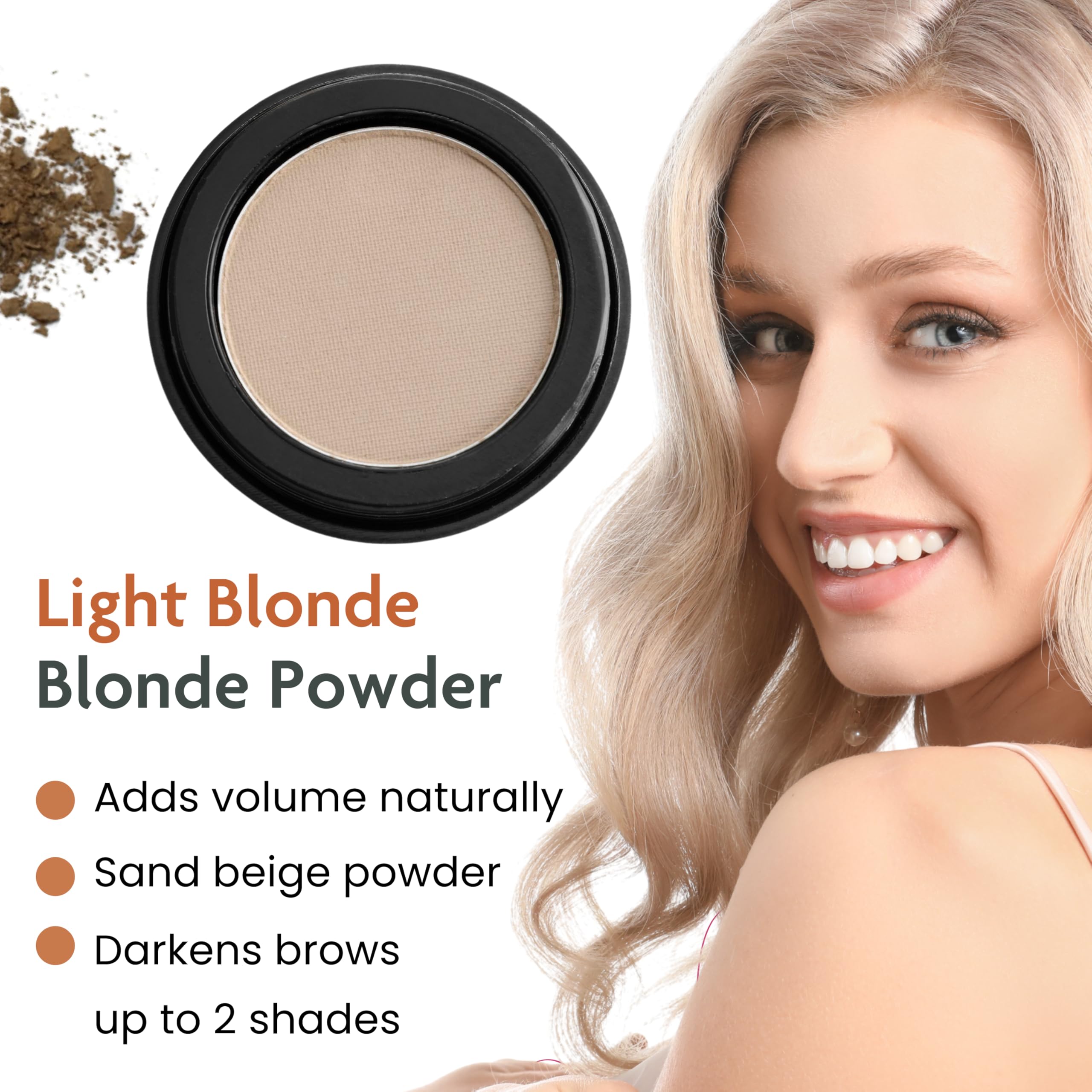 Marie-José Eyebrow Powder, High Colour Pigmentation, Cruelty-Free & Vegan, Natural & Even Eyebrows, Compact box - Image 3