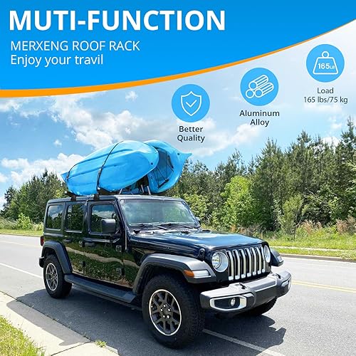 Miniatura 5 de Barra transversal de techo para Jeep Wrangler JK JL Unlimited 2 y 4 puertas, acero resistente para el cuerpo principal Wrangler 2007-2023, barras