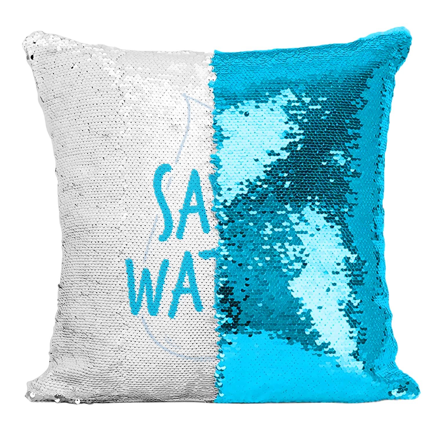 Coussin Paillettes Écologie Turquoise : Célébrez la Biodiversité dans Votre Intérieur
