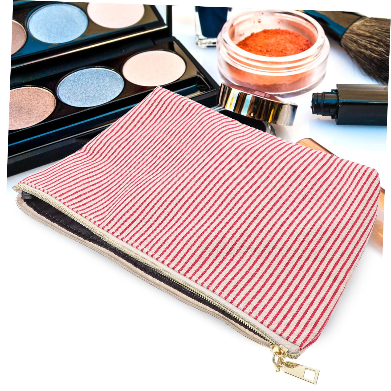 minkissy 6stücke Große Kosmetiktasche Für Reisen Kosmetik-Organizer Mit Hohem Fassungsvermögen Für Make-up Toilettenartikel Und Persönliche Gegenstände Gestreift