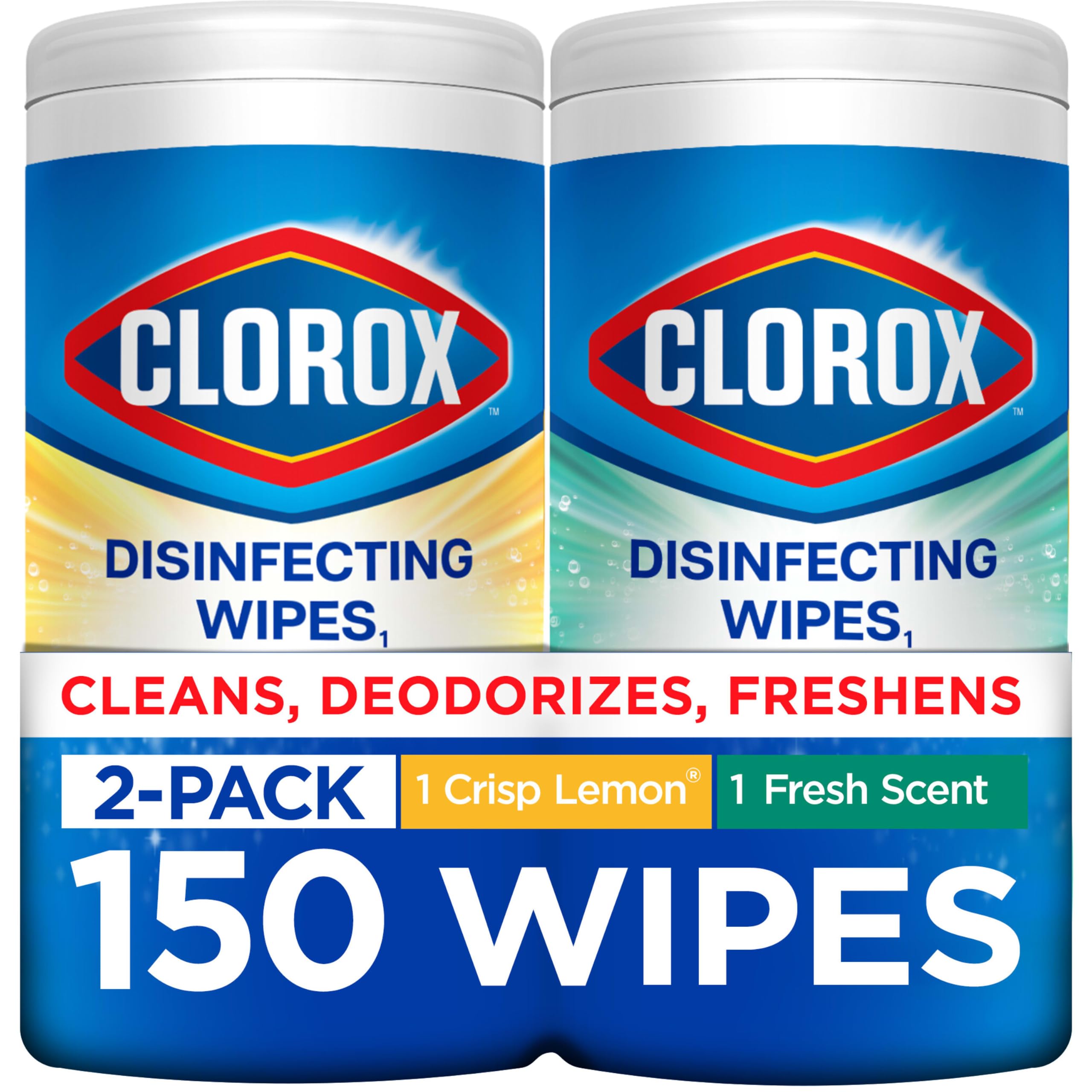 Clorox Disinfecting Wipes Back to School Variety Pack, 75 Count Each, Pack of 2 (Package May Vary)