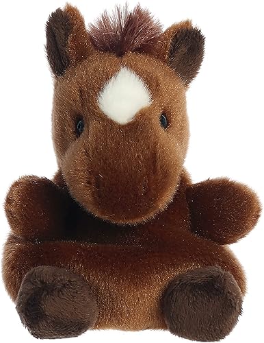 Aurora® Adorable animal de peluche Palm Pals™ Truffle Brown Horse™, juego de bolsillo, diversión coleccionable, marrón, 5 pulgadas