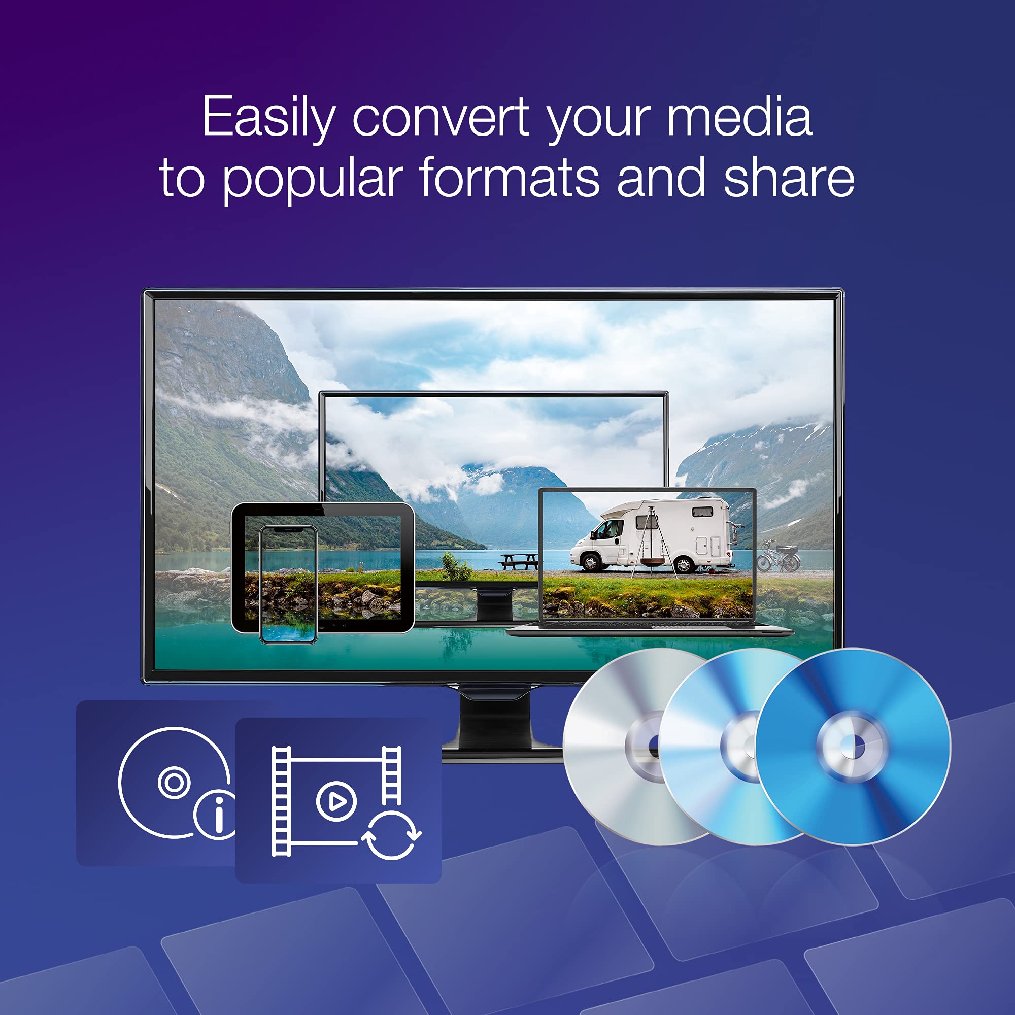 Roxio Creator NXT Pro 9 | Suite multimedia + editor de fotos y software de grabación de discos CD/DVD [disco PC]