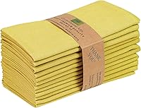Vista 16 de Set de 12 servilletas de tela de 85% algodón y 15% lino para uso diario de tamaño grande, servilletas especiales de Pascua con esquinas ingletadas