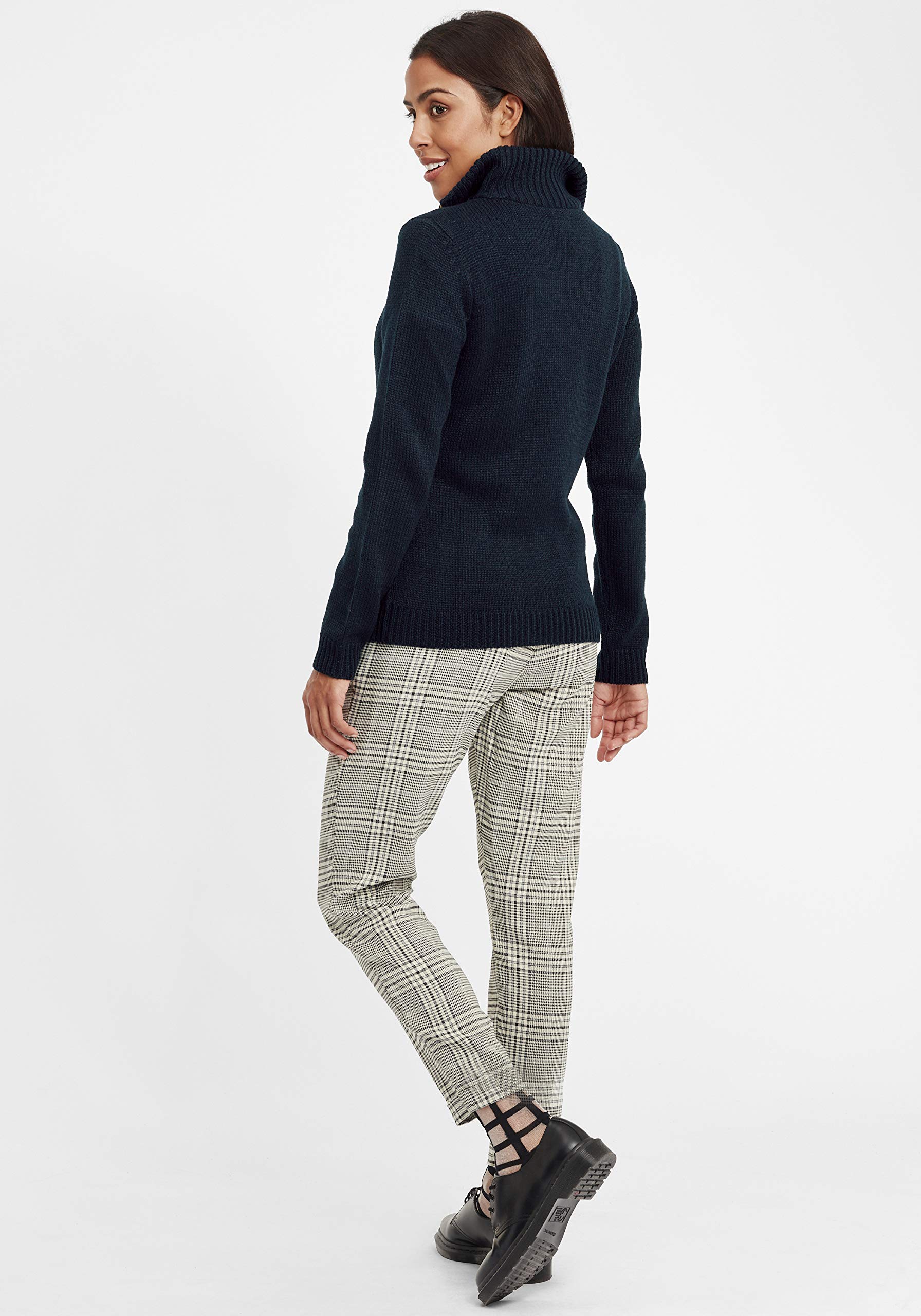 OXMO OXCarry Damen Strickpullover Troyer Grobstrick Pullover