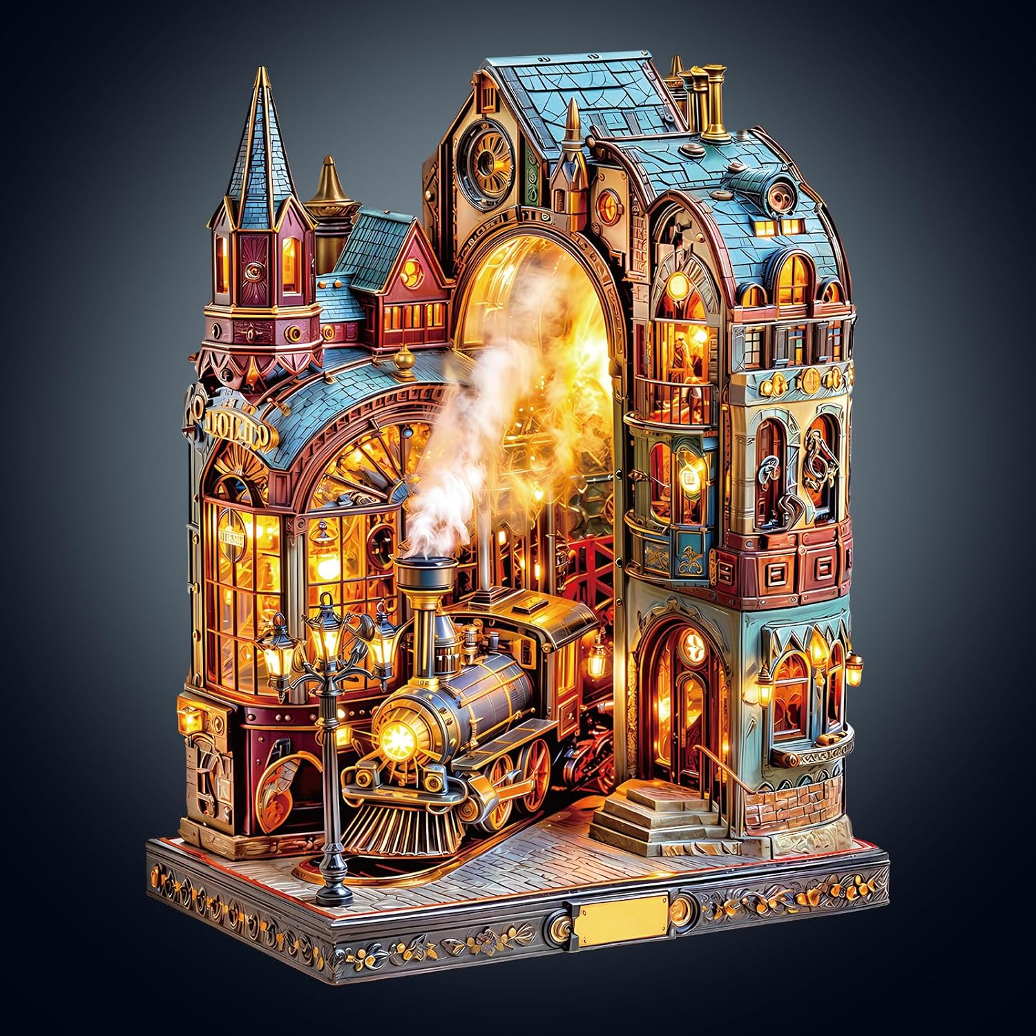 WOODBESTS Wooden Puzzles for Adults(165 Pieces-11.4 * 9.1in) Steam Platform Wood Puzzles Adult-Unique Shape Wooden Jigsaw Puzzles with Wooden Storage Box-Personalized Gifts for Puzzle Lovers