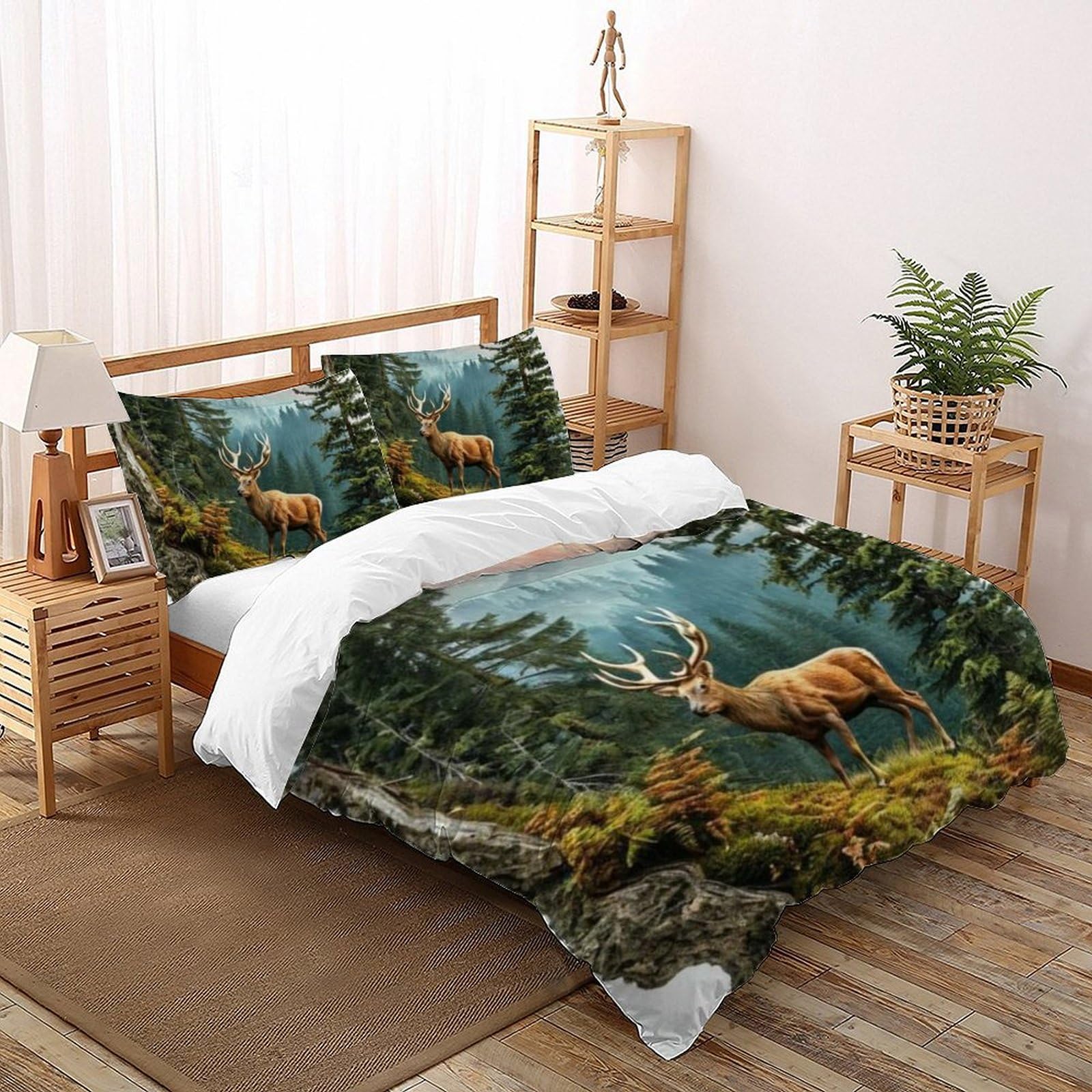 Housse de couette King Le Petit cerf microfibre zippée 220x240