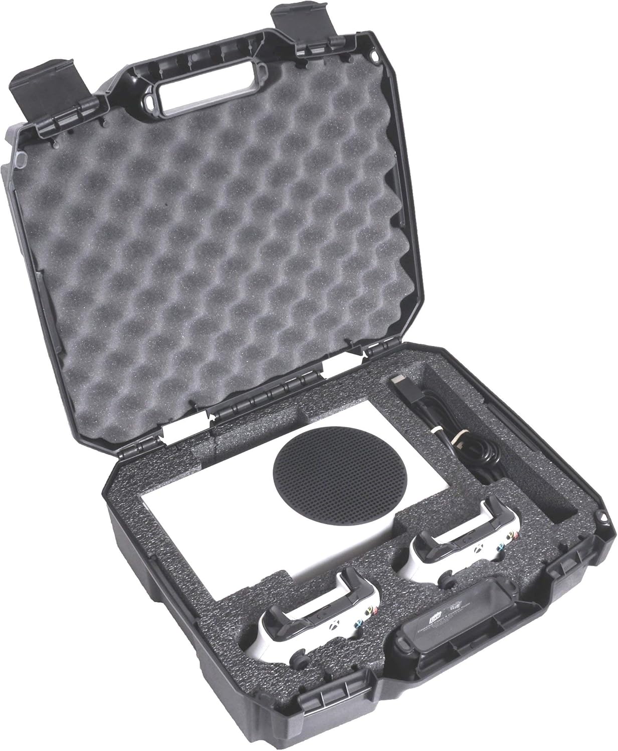 Case Club Pre-Cut Hard Case – Fits Xbox Series S, Two Controllers & Cords – Impact Resistant – Lockable – Laser Cut Foam – Made in USA (Xbox Series S) Case Club Pre-Cut Hard Case – Fits Xbox Series S, Two Controllers & Cords – Impact Resistant – Lockable – Laser Cut Foam – Made in USA (Xbox Series S)