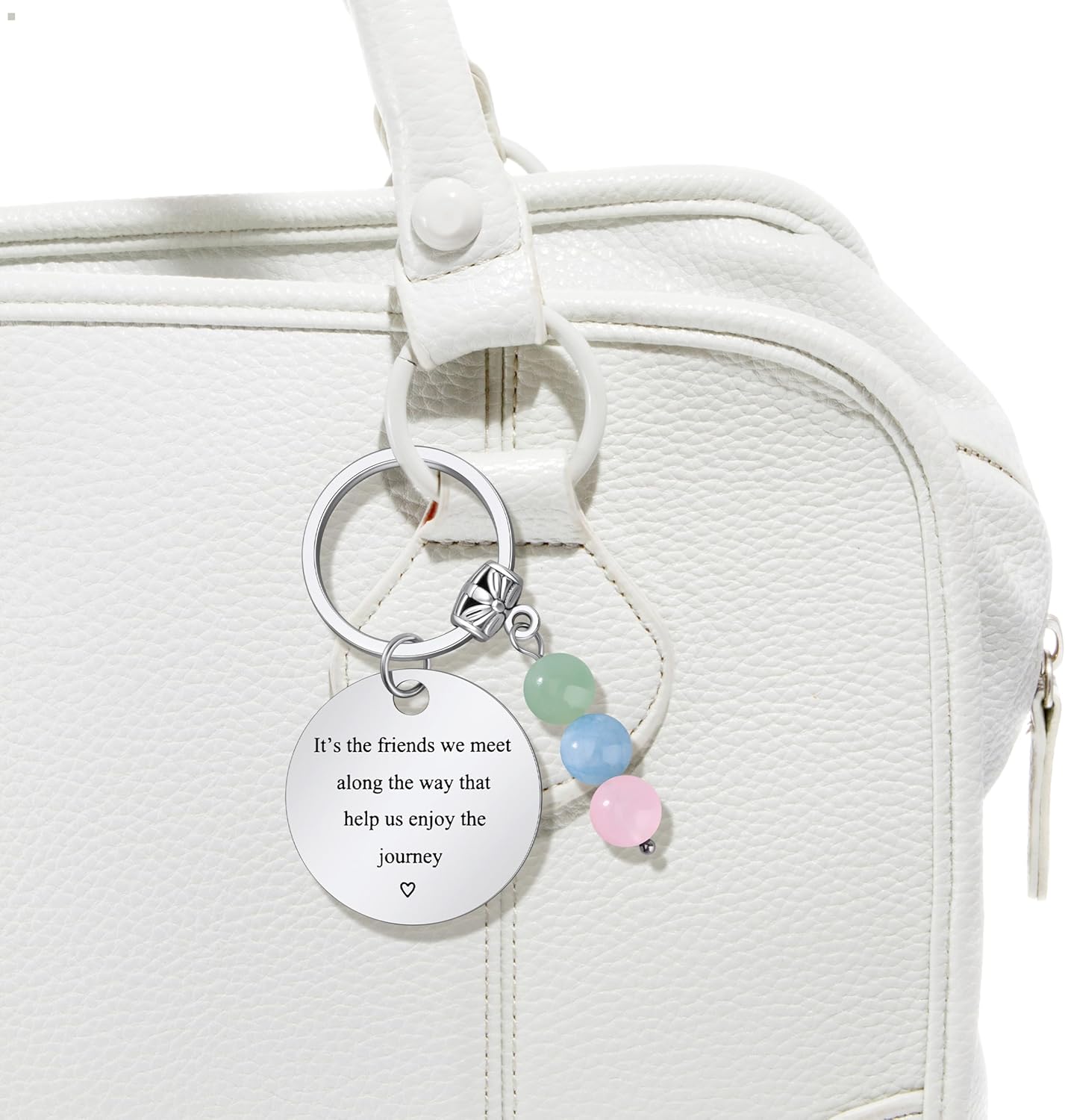 JoycuFF Keychain Gift for Women Christmas Birthday Gift for Best Friends Huaband Son Mom Stone Keychain - Image 5