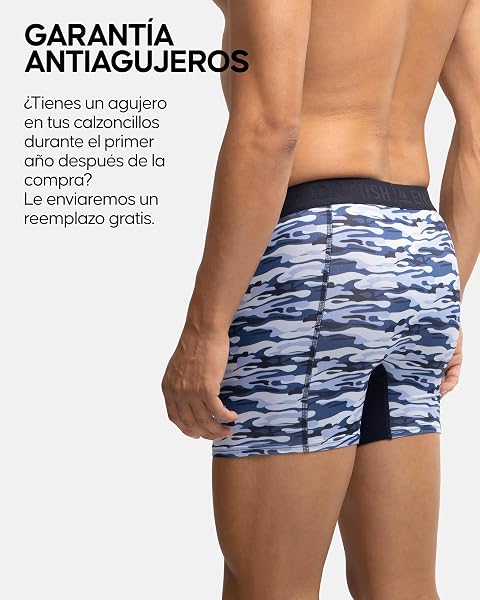 DANISH ENDURANCE Calzoncillos tipo bóxer de rendimiento para hombre (paquete de 6) – Absorbe la humedad, comodidad de secado rápido con ajuste extralargo - 4