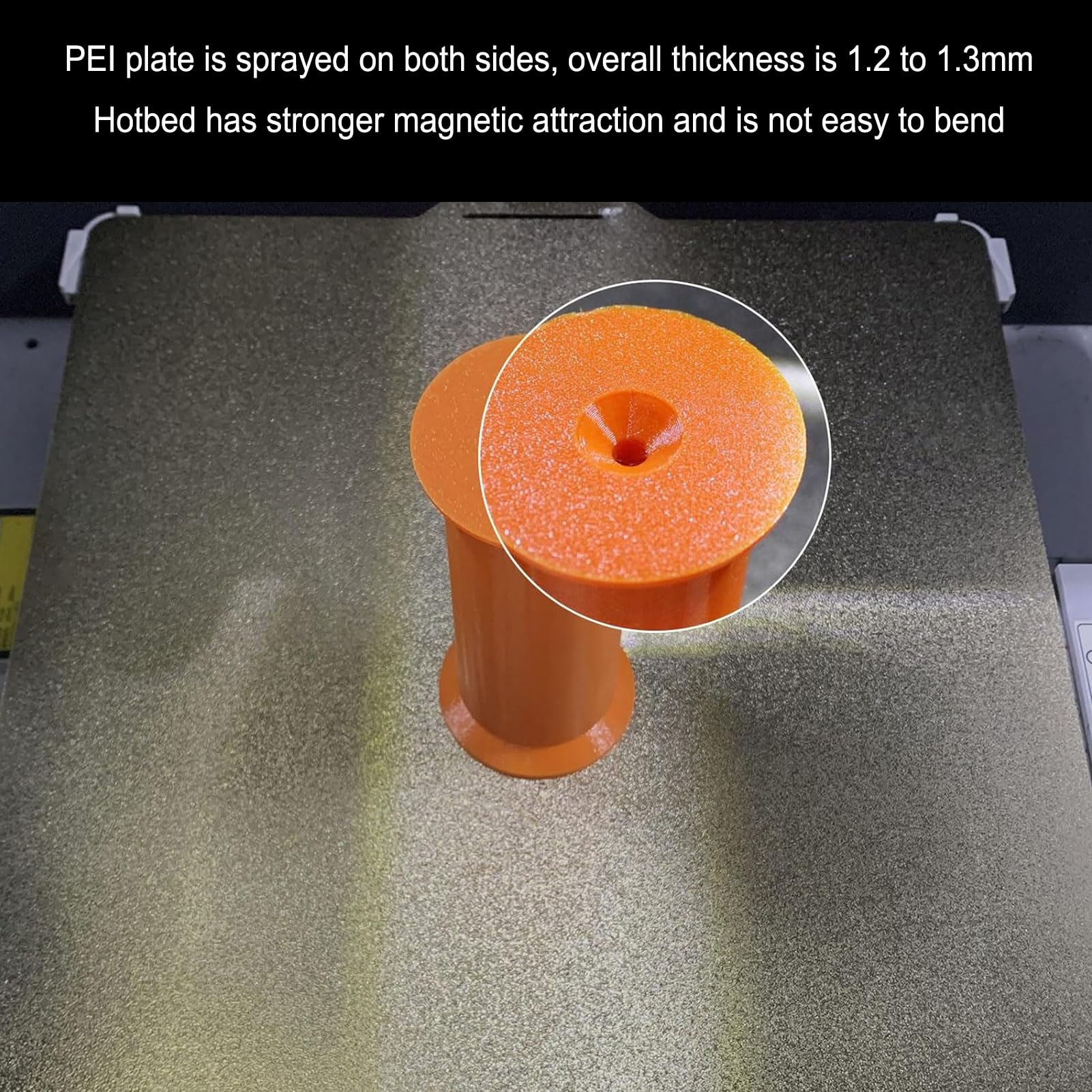 Lybunair 3D Printer PEI Sheet, 258x258mm Double Sided Textured Build Plate, Flexible and Removable PEI, Compatible with X1C, X1, X1E, P1P, P1S, A1, Optimal Adhesion and Easy Print